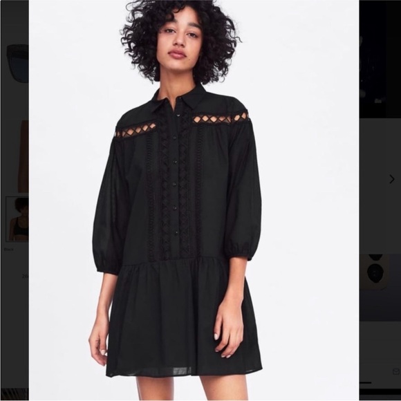 ZARA contrasting poplin dress - Picture 2 of 11